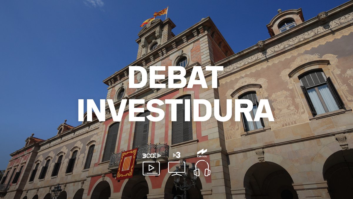 Especial informatiu del debat d'investidura, demà dijous:

▶ TV3, el 324 i la plataforma 3Cat (8.00) 
Amb <a href="/Toni_Cruanyes/">Toni Cruanyes</a> i <a href="/xavicoral/">Xavi Coral</a> 

🎧 Catalunya Ràdio, Catalunya Informació i la plataforma 3Cat (7.00) 
Amb <a href="/ricardustrell/">Ricard Ustrell</a> i <a href="/fgarriga/">Francesc Garriga</a> 

📲 #Investidura3Cat