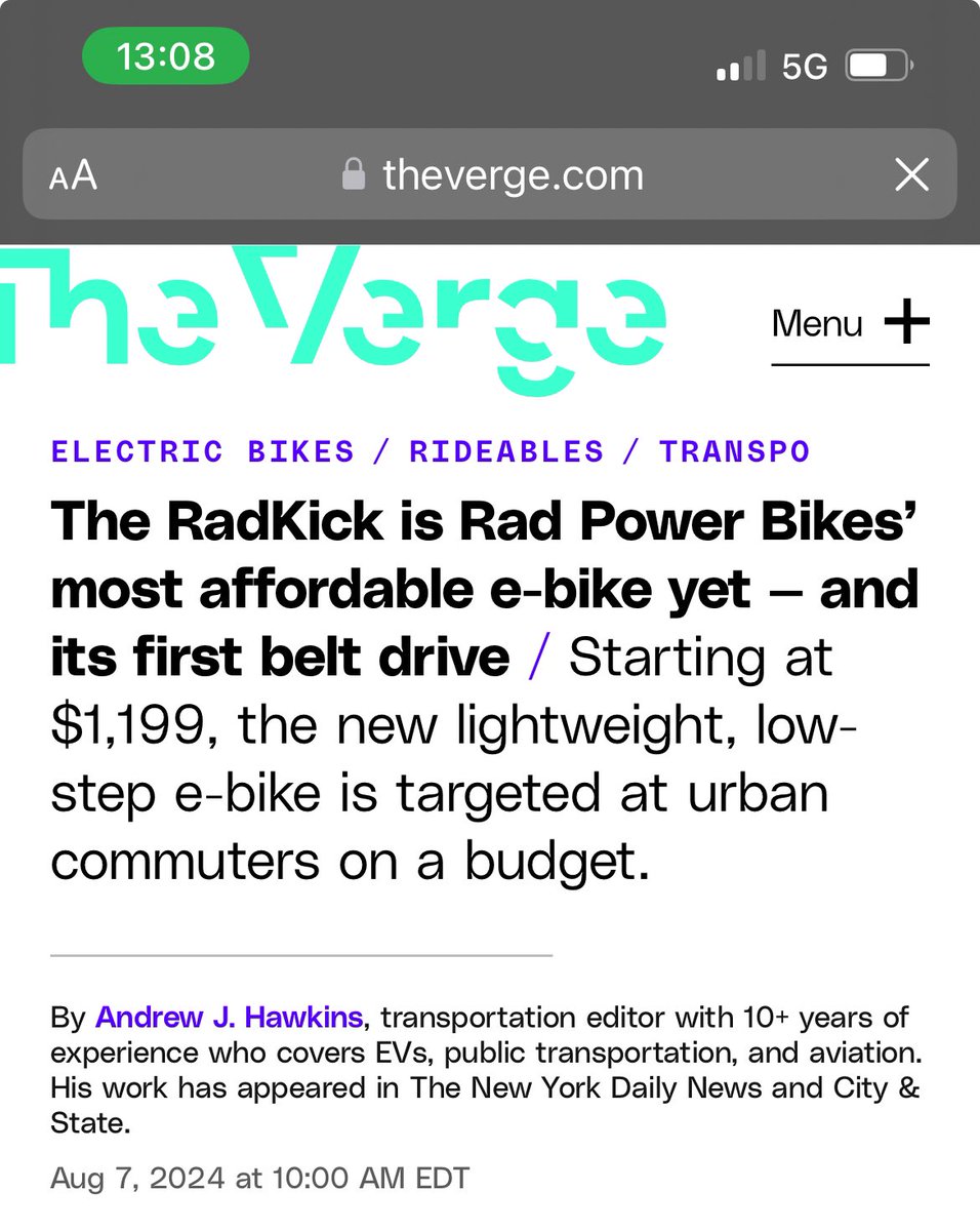 I love that e-bikes are getting a wider audience, but this is the problem when generalist or tech journalists try cover e-bikes. They just don’t understand them or the companies, and so the articles end up full of misinformation. This def is not Rad’s “most affordable ebike yet”.