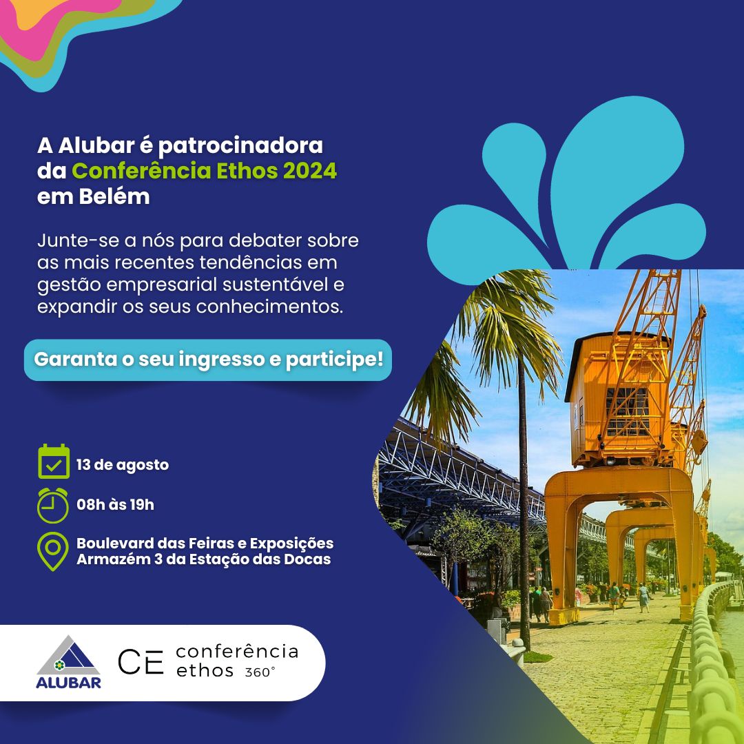 No dia 13 de agosto, o Grupo Alubar estará presente na Conferência Ethos 2024 em Belém (PA)

Confira a programação e participe: conferenciaethos.org/belem

🗓 13 de agosto - das 9h às 19h
📍 Armazém 3 da Estação das Docas, Belém (PA)

#GrupoAlubar #Alubar #ConferênciaEthos