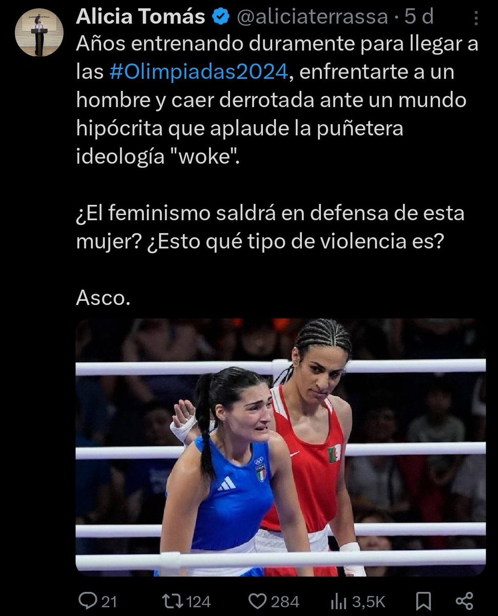 UCFR Mataró (@unitatmaresme) on Twitter photo Quanta ignorància la que mostra Alicia Tomás. Medalla d’or a l’odi i la estupidesa. 
L’hiperandrogenisme no et fa ser un home i molt menys et fa dona trans. Estudiar una mica t’anllunyaria del ridicul estrepirós que habitialment fas. Quanta ignorància la que mostra Alicia Tomás. Medalla d’or a l’odi i la estupidesa. 
L’hiperandrogenisme no et fa ser un home i molt menys et fa dona trans. Estudiar una mica t’anllunyaria del ridicul estrepirós que habitialment fas.