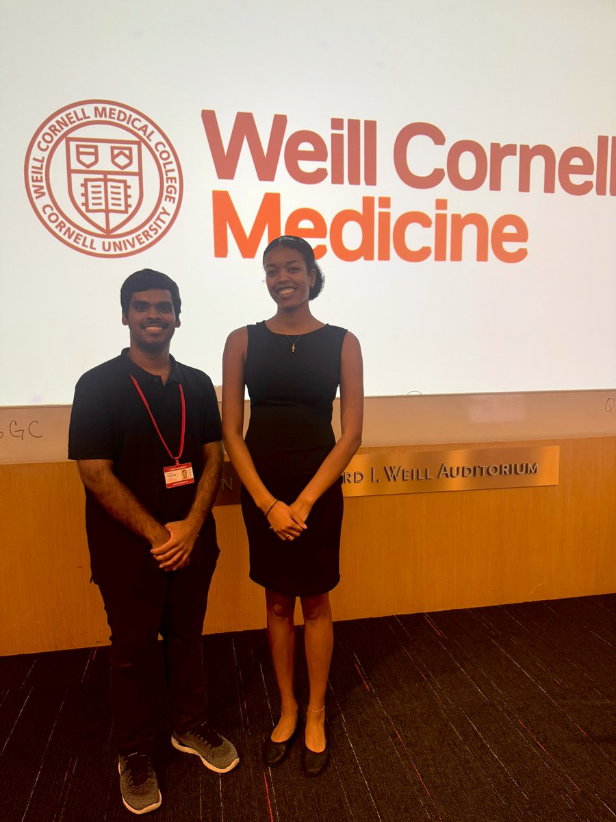 Congratulations to our student interns on completing their summer program! Sanish traveled to NYC from <a href="/WCMQatar/">WeillCornellQatar</a> and Ayanna was part of the Travelers Program <a href="/WeillCornell/">Weill Cornell Medicine</a> <a href="/WCMDiversity/">Weill Cornell Medicine Diversity & Inclusion</a> #proudtobeGIM