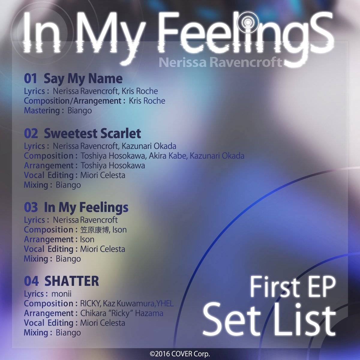 nerissa_en's tweet photo. 🎵In My Feelings🎵
FIRST EP OUT NOW!
https://t.co/dCriIwm5nj

I have been working so hard on this, as has the rest of the team!!! Please listen to it lots and lots 🖤

🎼#RissaLIVE 
🎨#RavenCrafts 
🤡#MemeRissa
🎶#RissaMusic
⚠️#holoAdvent
art by @yomosaka 
Graphic by @enocinoco https://t.co/xdHAqv9na7