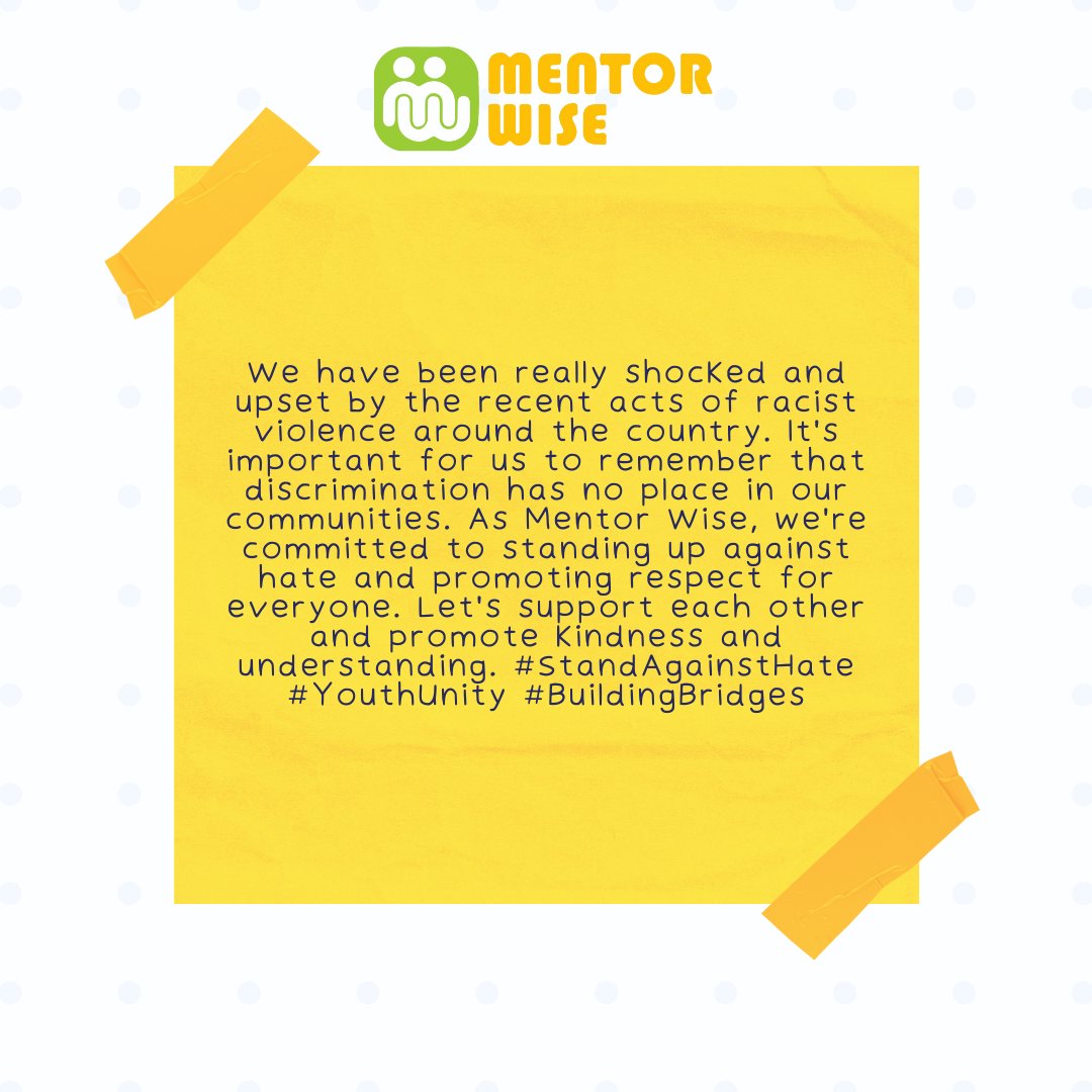 Let’s come together, support one another, and make a difference by treating each other with kindness and understanding. Your voice matters—let’s use it to build a more inclusive and compassionate world.

#solidarity #standagainsthate #standagainstracism #youthunity #mentoring