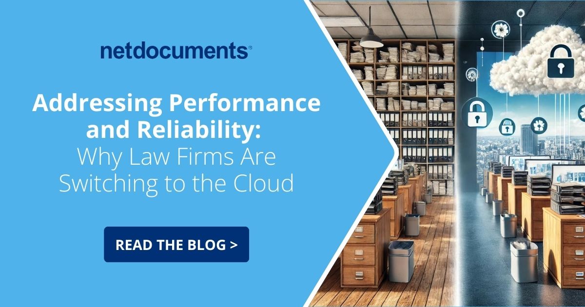 netdocuments's tweet image. 🔒💼 Small law firms are seeing big benefits from switching to a cloud-based DMS! 

From minimal downtime to improved client services, see why the cloud is now a strategic imperative for legal practices. 

Read more: netdocuments.com/blog/addressin… 

#LawTech #CloudDMS