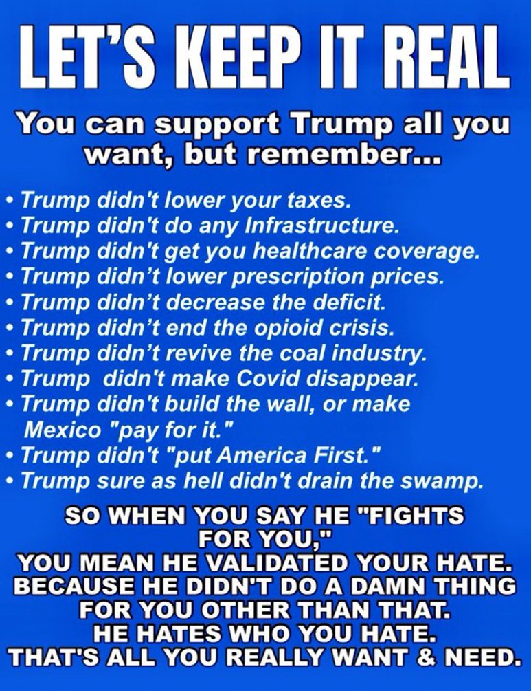 <a href="/shieldrepublic/">Shield Republic</a> Missed the worst human president ever known to the United States?  Even though 2020 was like a non-stop party with low-priced gasoline?
Hardly.