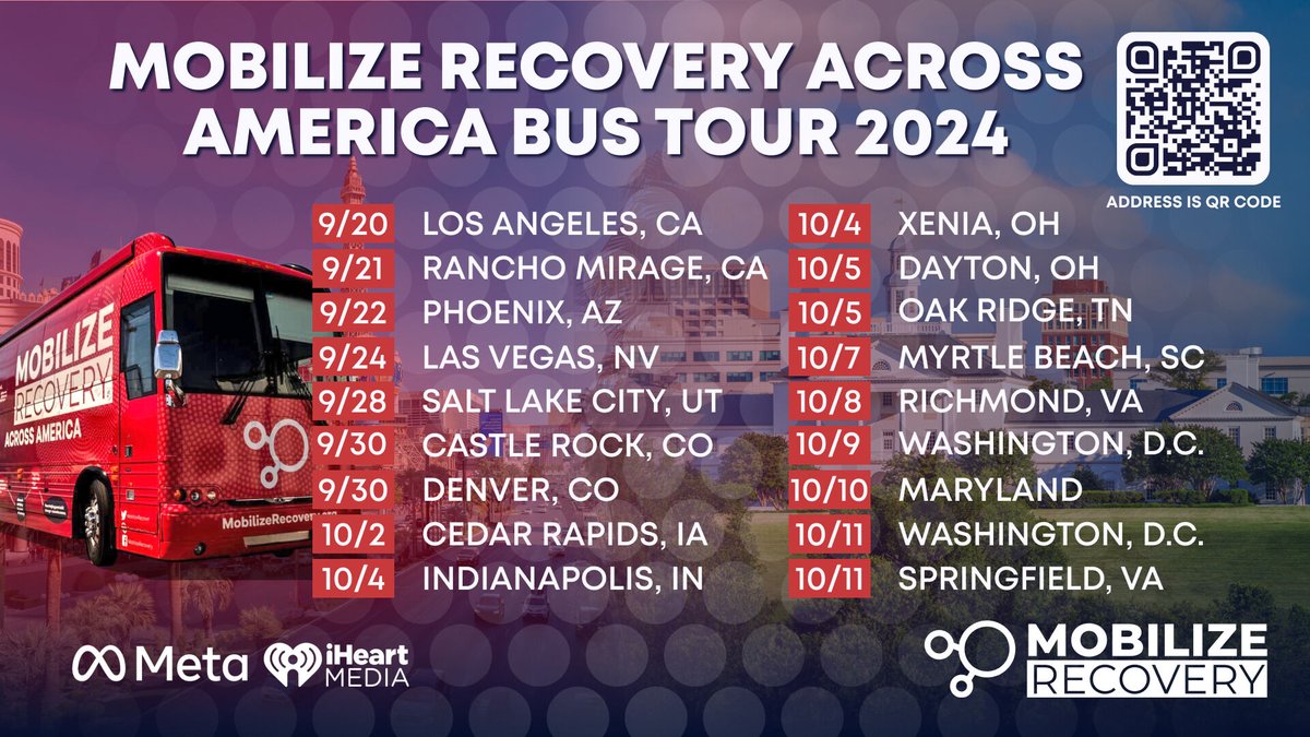 Mobilize Recovery Bus Tour is coming to a city near you.  Register Today!  mobilizerecovery.org/bus_tour