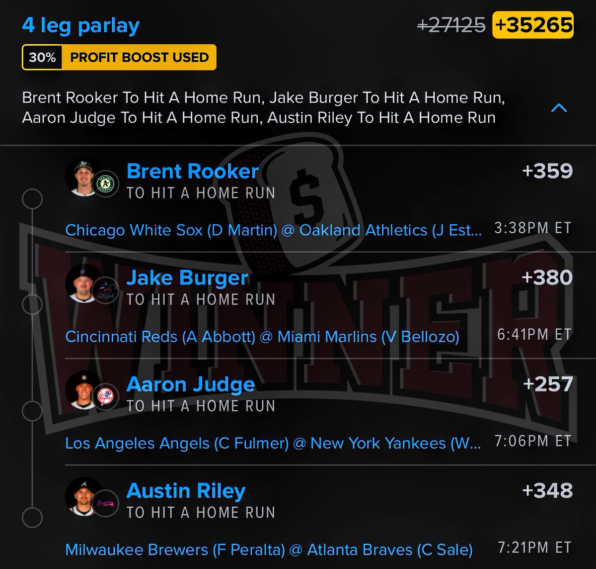 CifrOracle's tweet photo. 🍞 Winner Of The Day !!!

RR By 3 🙇🏼‍♂️ A. Judge Game 2 ✍🏼

$100 To 5 That Repost/Follow When 🟢
#GamblingX https://t.co/OgKSDE8LNQ