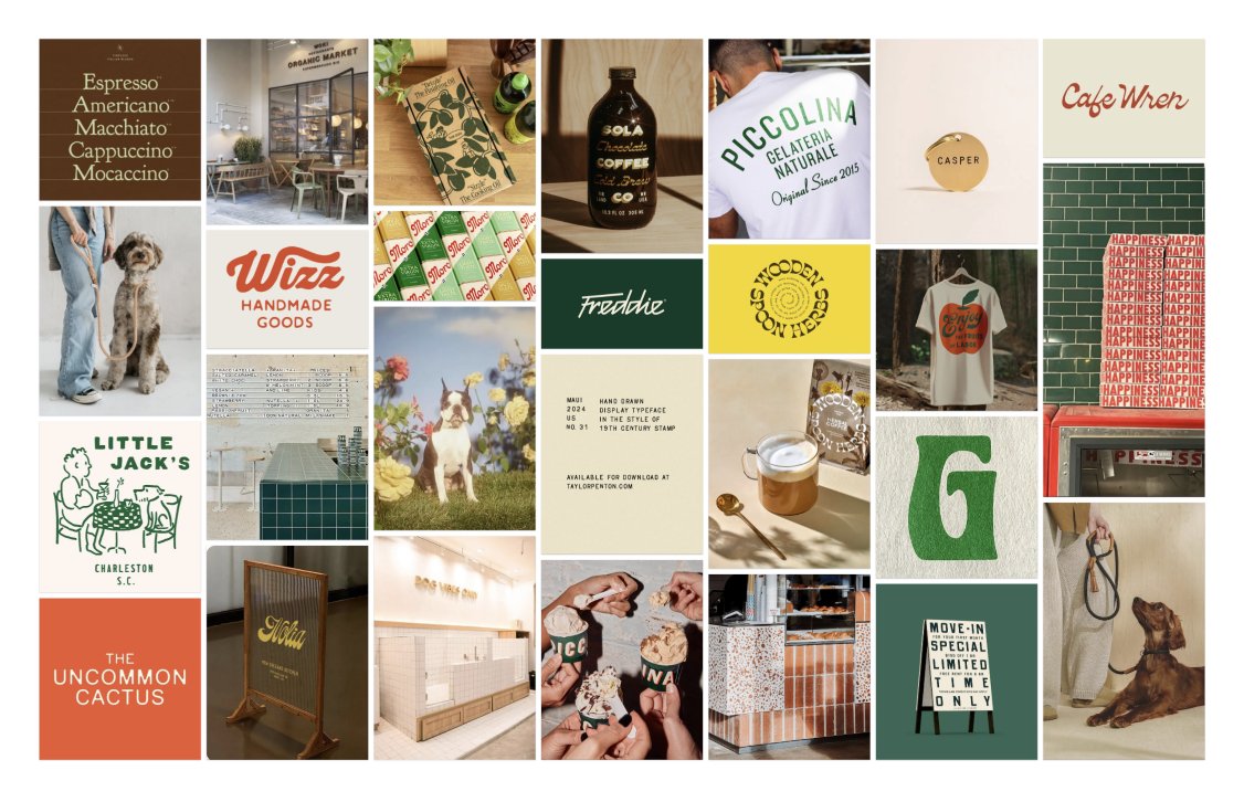 Today's brand moodboard for a Pet Mercantile (yes you read that right) opening on Vancouver Island this fall ↓