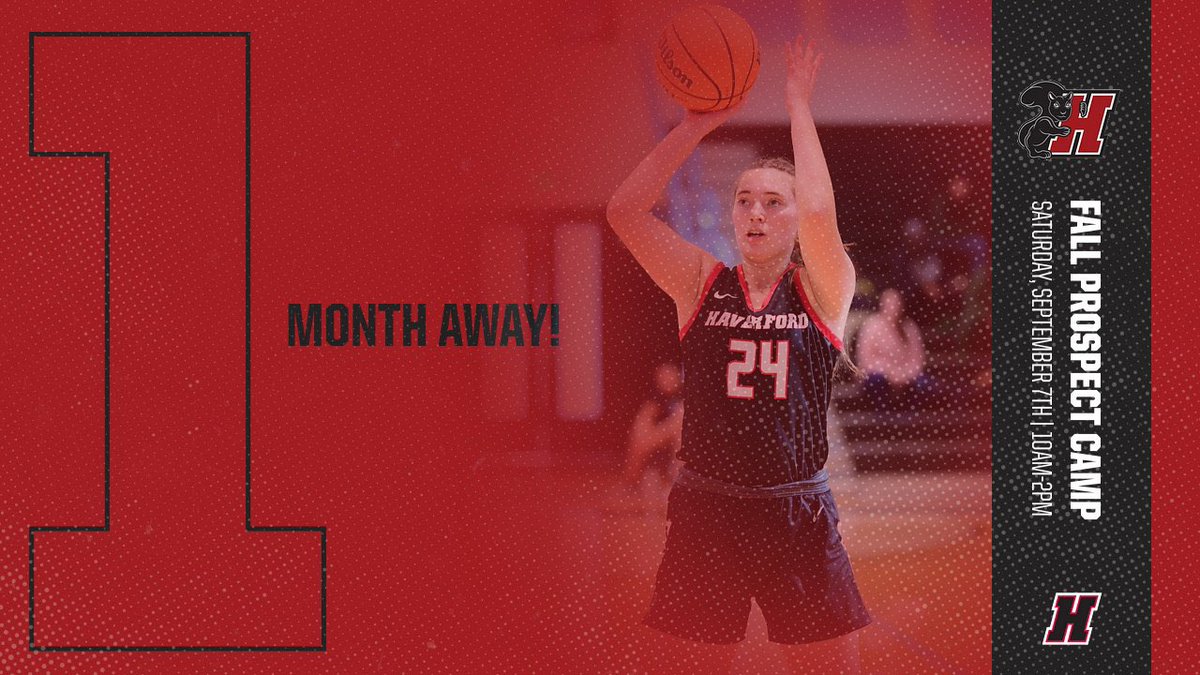 Just ONE month until it’s time for our annual Fall Prospect Camp! Get registered today! 🏀🏀 haverfordwbasketballcamps.com/index.cfm?fbcl…