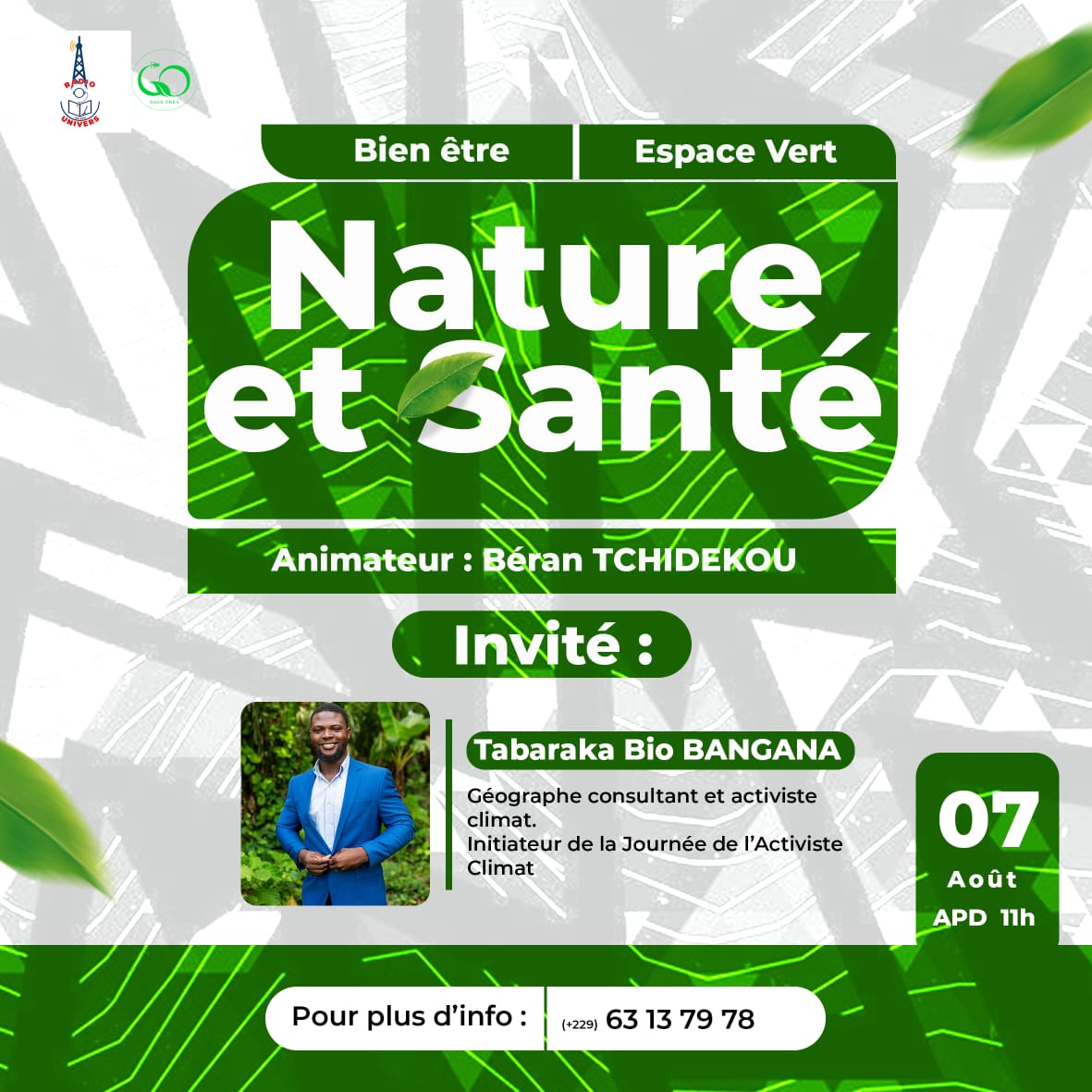 Nous étions ce matin dans les locaux de la Radio Univers Bénin pour parler de la #journeeactivisteclimat

Nous avons abordé l'essentiel des informations concernant l'organisation de cette journée.

Lien d'inscription : docs.google.com/forms/d/e/1FAI…

#climateactivistday