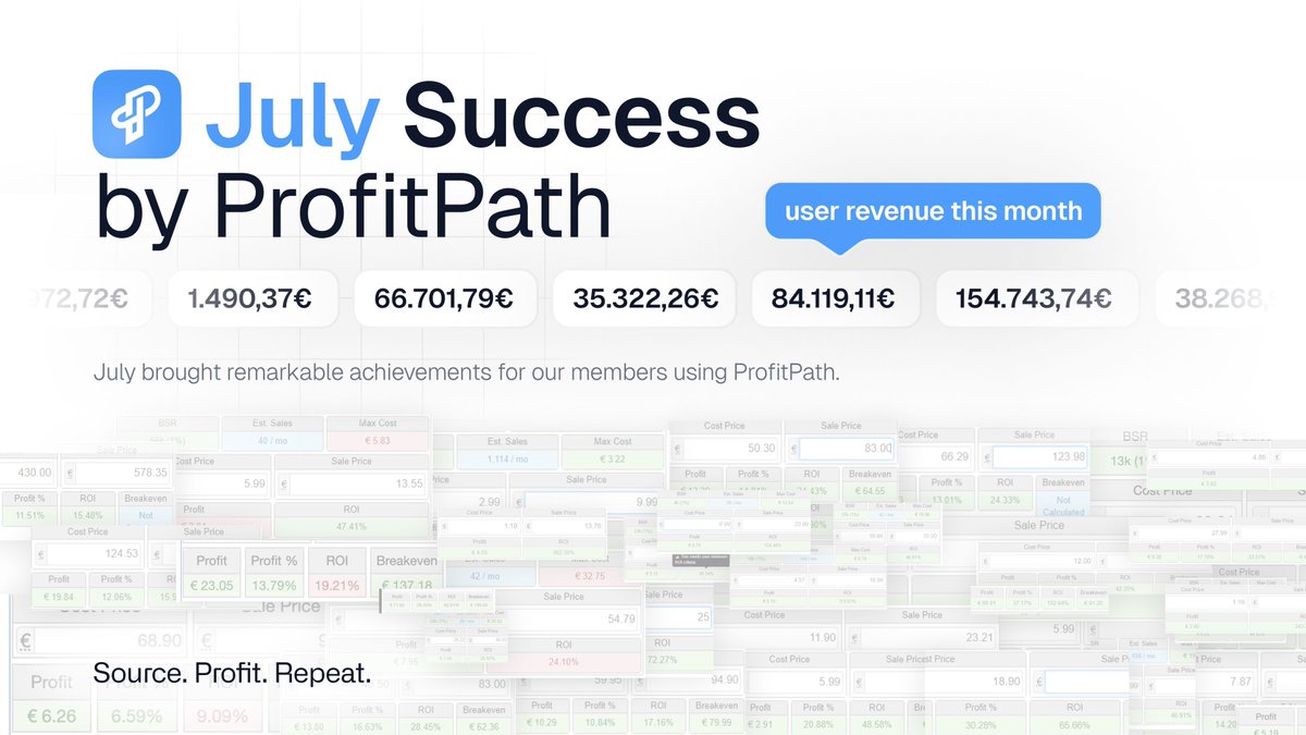 July Success Stories  🏆  

Tired of wasting time on unprofitable products? 

We’ve got you! Scale or start your Amazon business with us. Find winning products using our software and get 24/7 support from our team. 🎯 

Don’t wait—accelerate your success! profitpath.app/waitlist