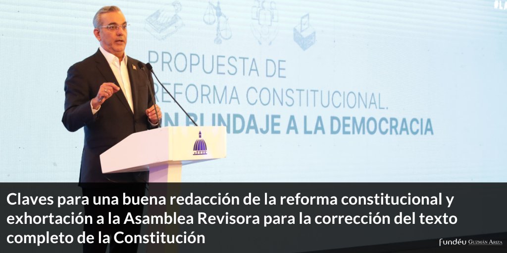 Con motivo de los cambios propuestos a la Constitución de la República Dominicana, se hacen algunas precisiones lingüísticas sobre la forma en que están redactados los artículos 268 y 278, divulgados por la Presidencia. #EspañolUrgenteRD #FundéuGA

🔗 bit.ly/4ceX22J