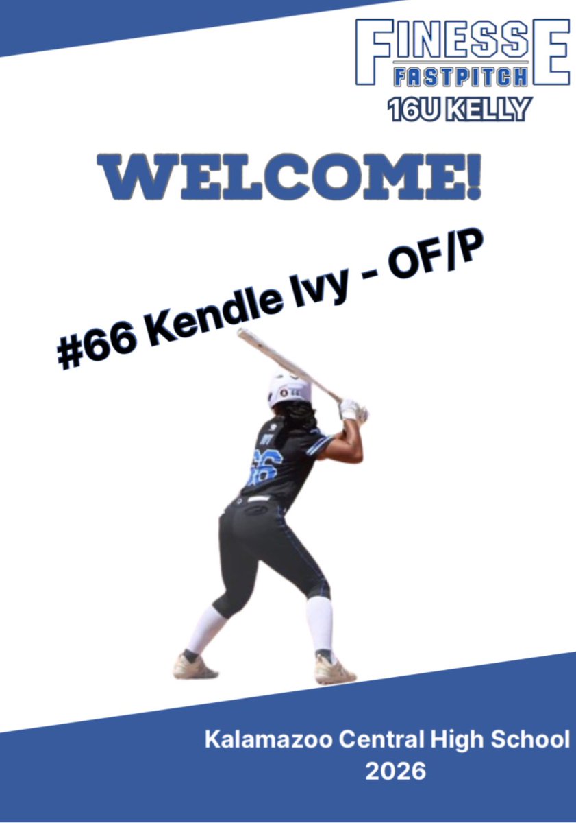finesse18ukelly's tweet photo. Welcome @IvyKendle for the 2024-2025 travel season!!! Tremendous athlete who will help us in the ⭕️ and has big time pop in the bat. So excited for the fall! https://t.co/5ey0jkQq8W