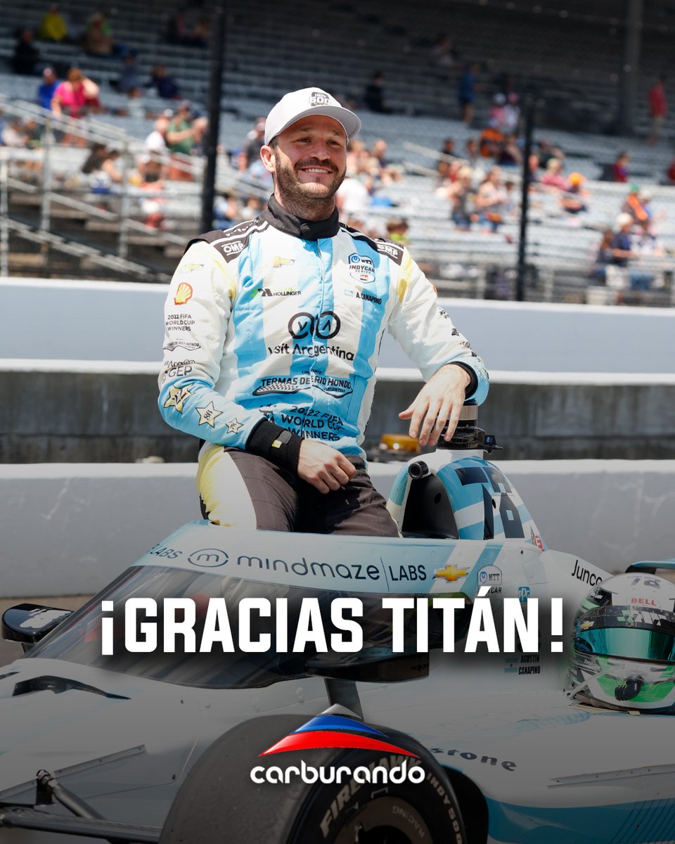 GRACIAS, TITÁN 🇦🇷♥️

#IndyCar <a href="/AgustinCanapino/">Agustín Canapino 🇦🇷</a>