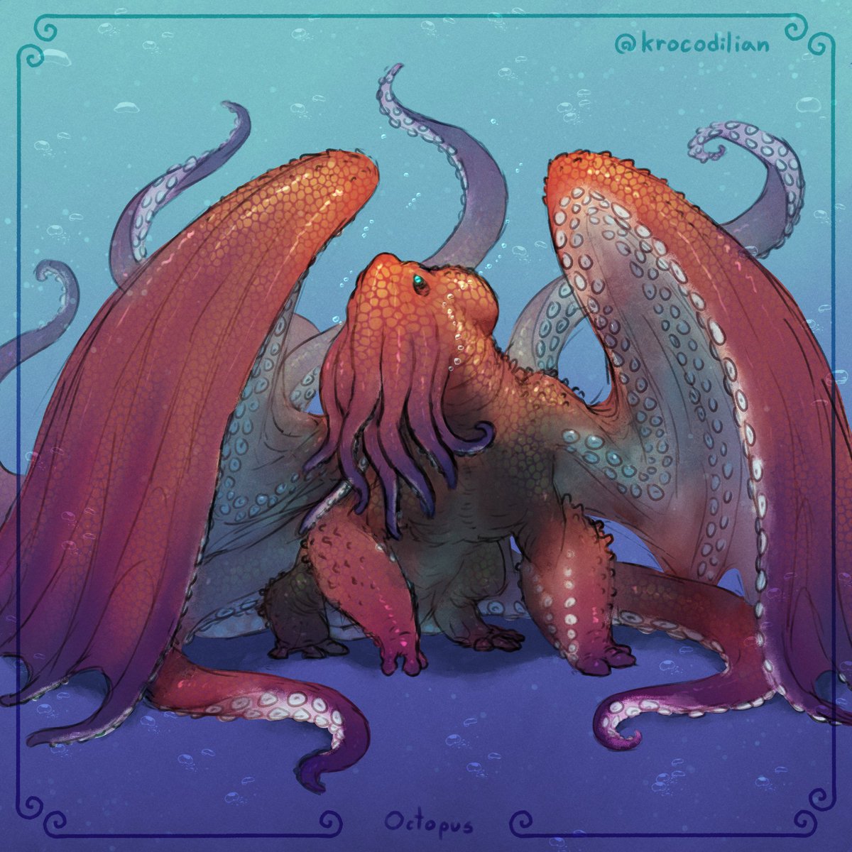 krocodilian's tweet photo. Octopus 🐙 #smaugustcircle #smaugust2024 #smaugust https://t.co/O3ybjgUsim