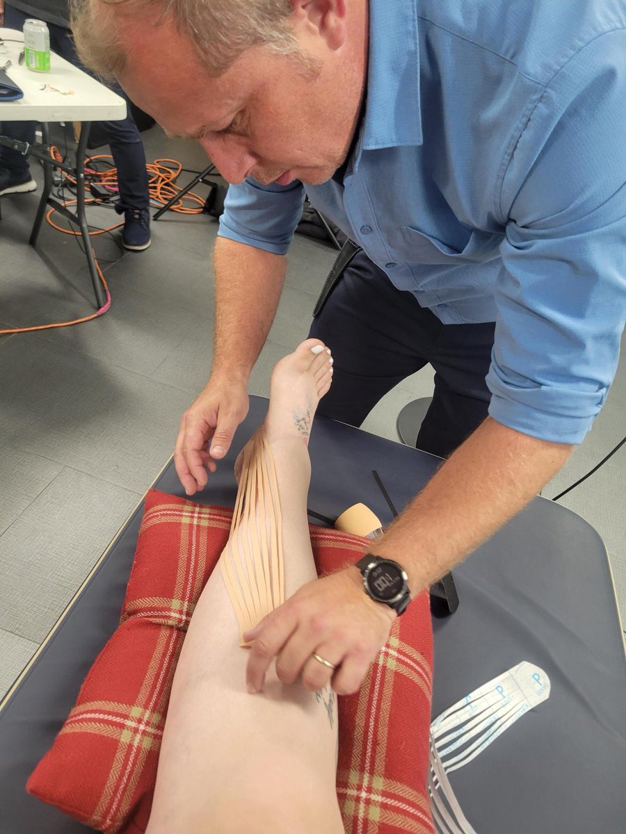 KinesioTape's tweet photo. Training has started here at Headquarters to prepare our CKTI Trainers for our 2024 Instructor Recertification. Trainers Troy and Teri have joined us for this fun filled week of learning about Dr. Kase's Legacy #Dr.Kase #KinesioTaping #KMT #KTM #LiveDifferent #TapeWithWisdom https://t.co/GWCLNGJZQy