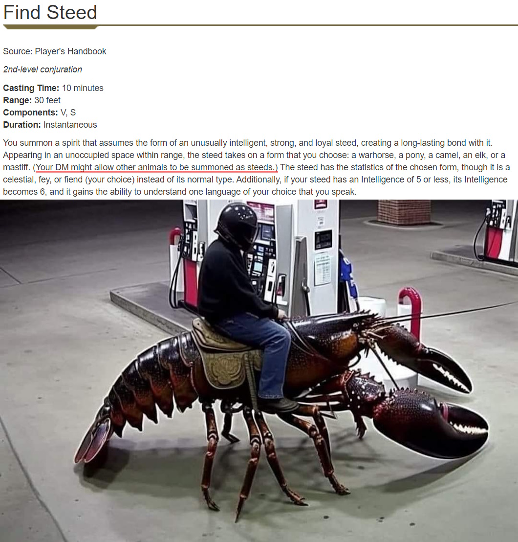 TwoFaceDK's tweet photo. When your DM is cool and let's you get alternate steeds https://t.co/BCA80N4dJE