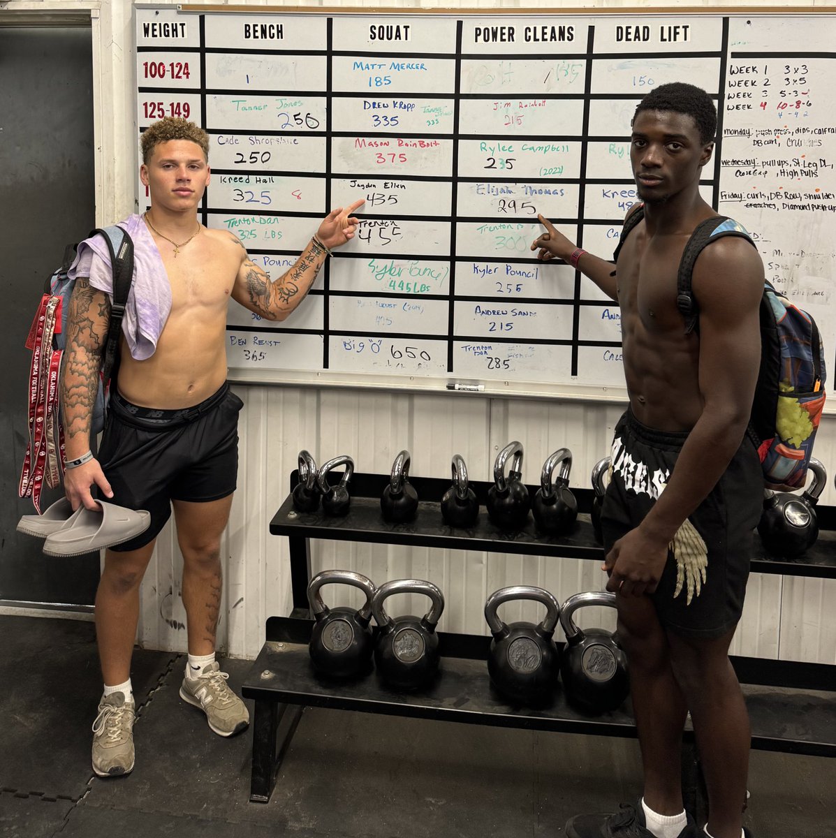 EliThomas______'s tweet image. Weight Max Leaderboard‼️#OUDNA @ellen_jayden