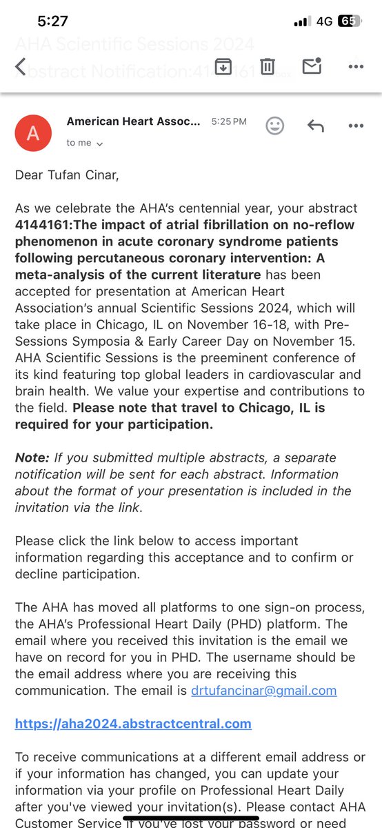 Tufan Cinar (@tufannar7) on Twitter photo I am very happy to announce that my abstract has been accepted for presentation at AHA’s annual Scientific Sessions 2024. I want to thank all my co-authors .Looking forward to meeting the top global leaders in cardiovascular and brain health. <a href="/American_Heart/">American Heart Association</a> <a href="/mertilkerh/">Mert İlker Hayıroğlu</a>. I am very happy to announce that my abstract has been accepted for presentation at AHA’s annual Scientific Sessions 2024. I want to thank all my co-authors .Looking forward to meeting the top global leaders in cardiovascular and brain health. <a href="/American_Heart/">American Heart Association</a> <a href="/mertilkerh/">Mert İlker Hayıroğlu</a>.