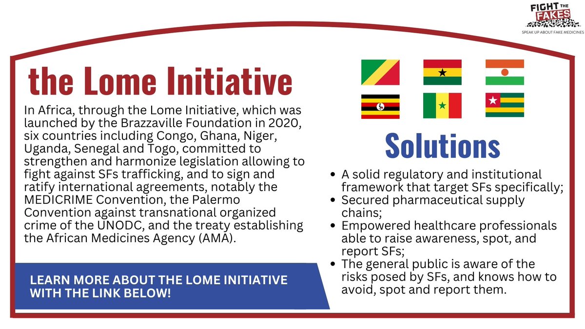 Check out how the #LomeInitiative is achieving greater collaboration against💊 #fakemeds through international cross-functional policy coordination. Learn all about their goals and future success in the <a href="/FightTheFakes/">Fight the Fakes Alliance</a> report here: bit.ly/3LIKh5I
#FighttheFakes #Fakemeds