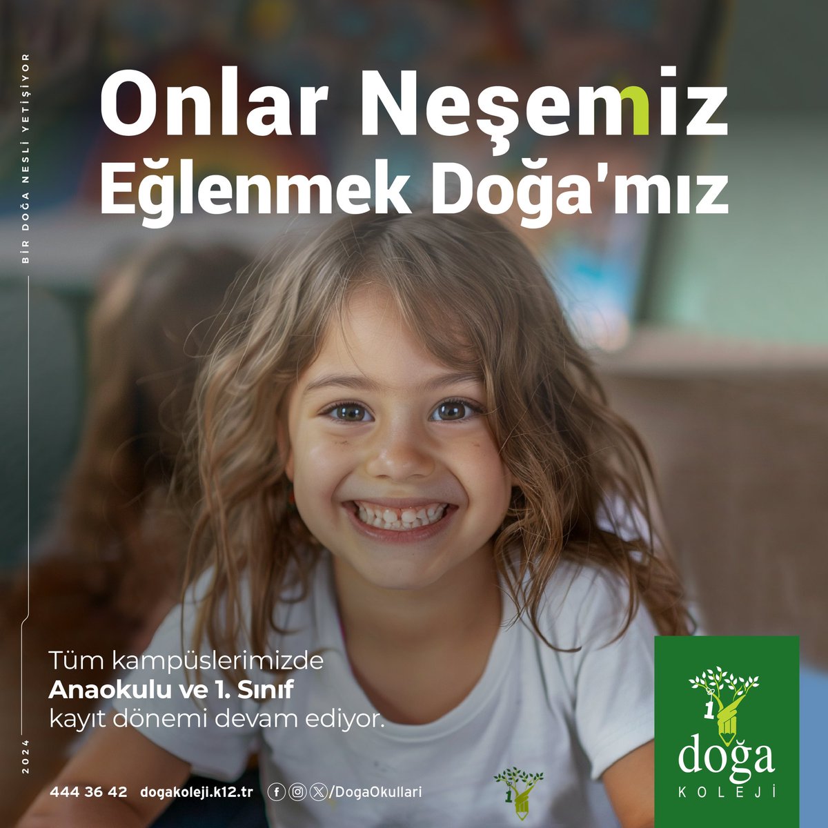 Eğlenmek Doğa'mızda var!

Anaokulu ve 1. sınıftan itibaren hem eğleniyor hem de öğreniyoruz. Akademik çalışmaların yanında öğrencilerin bilişsel düşünme becerilerinin gelişmesine katkı sağlıyor, spor ve kültür-sanat faaliyetleriyle birlikte her alanda donanımlı, kendine güveni