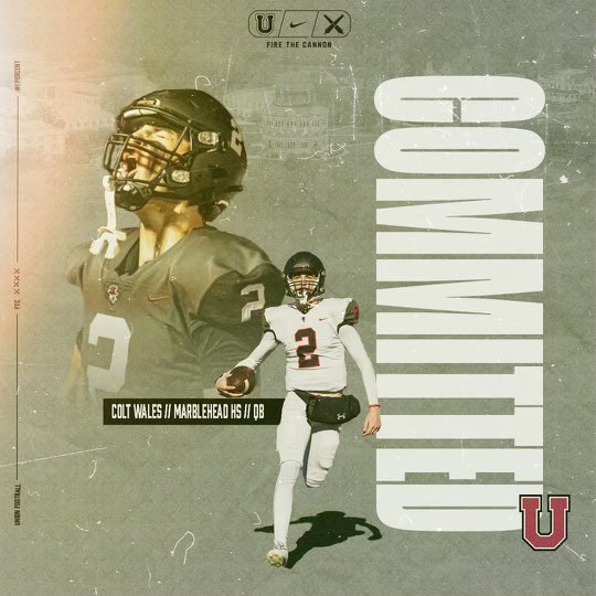 ColtWales's tweet photo. After a speaking with @CoachDrach I am honored to announce my Commitment to further my academic and athletic career at Union College!   A huge thank you to my coaches, teammates, family and friends who have helped me get to this point!  I can’t wait to get to work!
@UnionCollegeFB
@mheadfootball