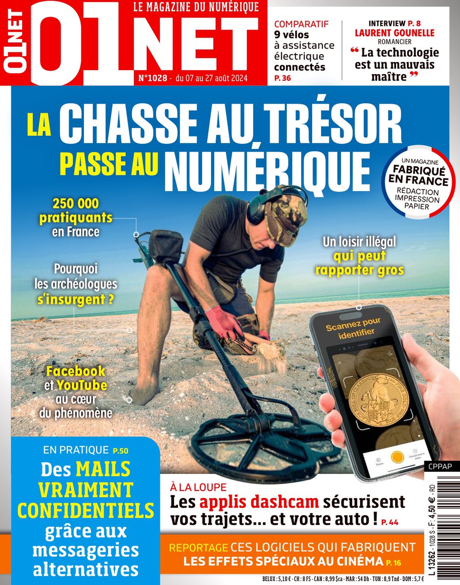 JeanMariePortal's tweet photo. En kiosques dès aujourd’hui, un nouveau numéro de #01NETmag. https://t.co/1H0ZiP4afU https://t.co/NJaGWSd0Os