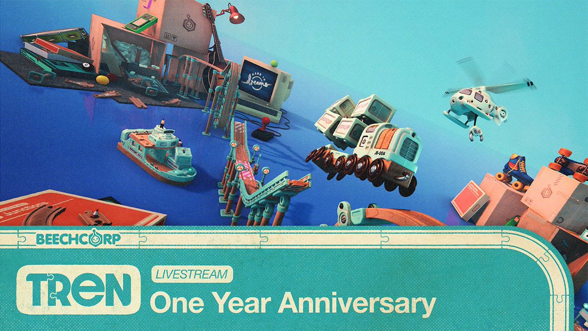 mediamolecule's tweet photo. Celebrate #Tren’s ONE YEAR anniversary with us tomorrow! 🚂 

We’ll be live on Twitch at 5PM BST on 8th August, 2024 with a whole crew of Molecules celebrating our favourite lil’ train game! ❤️

https://t.co/lc9jKT4fbB https://t.co/2Fpahg4ro4