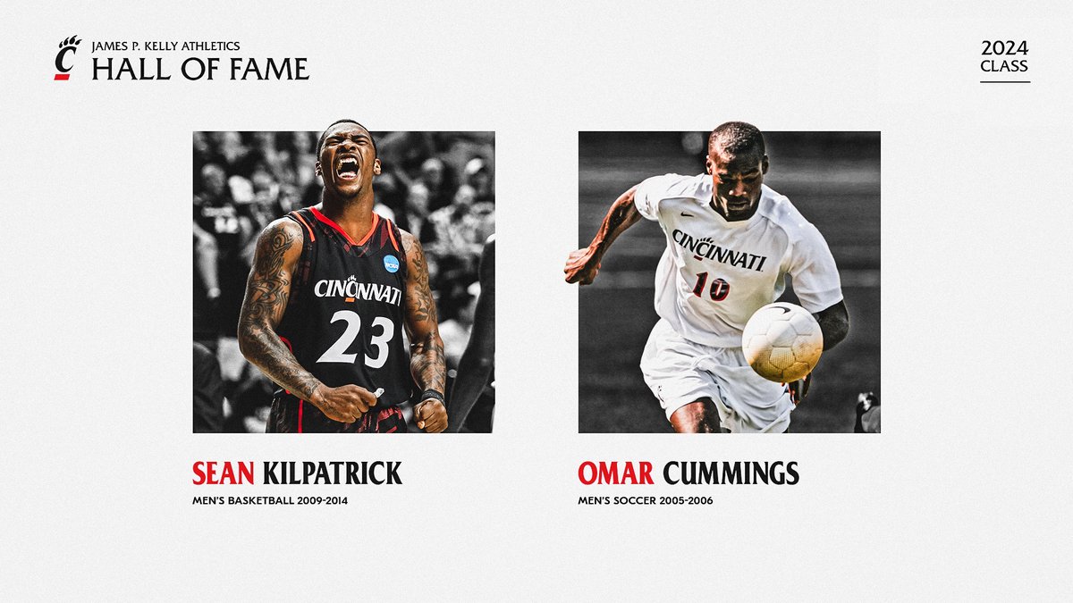 Cincinnati Bearcats (@gobearcats) on Twitter photo A legendary class enters the Hall of Fame this fall. π
β½οΈ Omar Cummings
πββοΈ Annette Echikunwoke
β½οΈ Vanessa Gilles
π Mardy Gilyard
π Sean Kilpatrick
π Jordan Thompson
π Mike Woods
π: cpaw.me/hof24
ποΈ: cpaw.io/hof24 A legendary class enters the Hall of Fame this fall. π
β½οΈ Omar Cummings
πββοΈ Annette Echikunwoke
β½οΈ Vanessa Gilles
π Mardy Gilyard
π Sean Kilpatrick
π Jordan Thompson
π Mike Woods
π: cpaw.me/hof24
ποΈ: cpaw.io/hof24