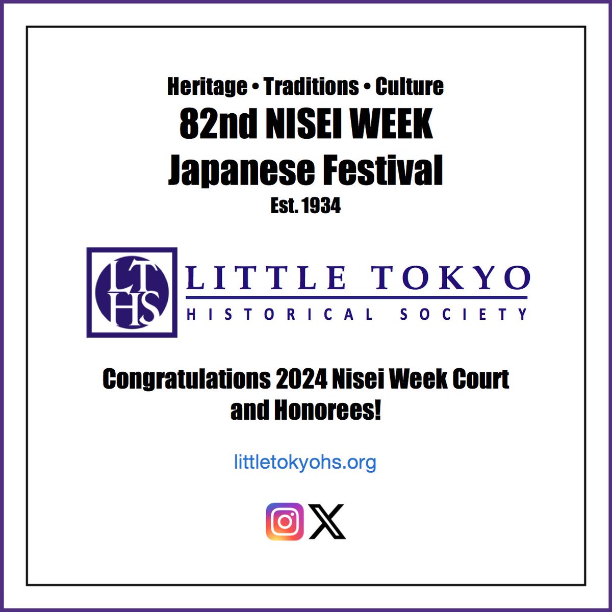 LTHSnews's tweet photo. 🔜 82nd #NiseiWeek, Aug.10-18, 2024❗️ #LittleTokyo #DTLA #LTHS
🔗https://t.co/pVRl4jhdF7 https://t.co/XpyXSxyZUC