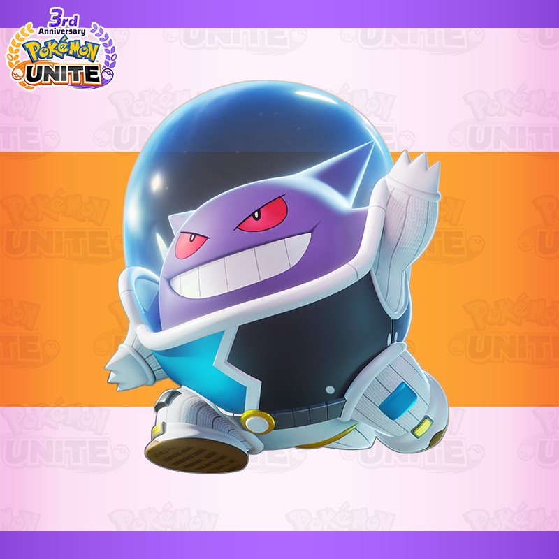 PokemonUnite's tweet photo. The Holowear that suits you is "Space Style : Gengar" ✨

Share you results to through the share button, and you'll receive a rental Holowear and chance to win additional prizes! 🎁

https://t.co/gXDDeopZEc