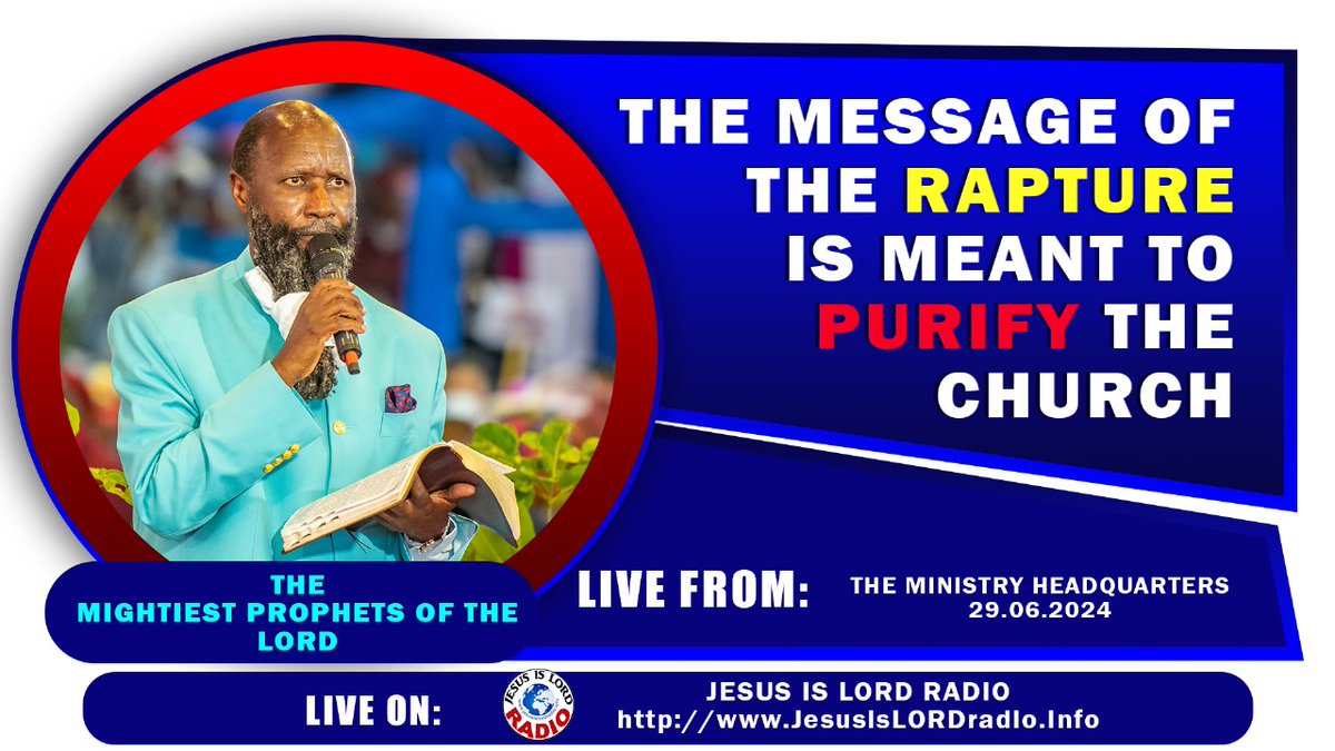 #SpecialWordFest 

The RAPTURE of the Church is Not Meant For Everyone  who ;---

a].attends the church. 
b].Proclaims Salvation 
c]. Profess the Name of JESUS CHRIST. 

Let all REPENT AND TURN AWAY FROM SIN  ! THE KING IS COMING  !!