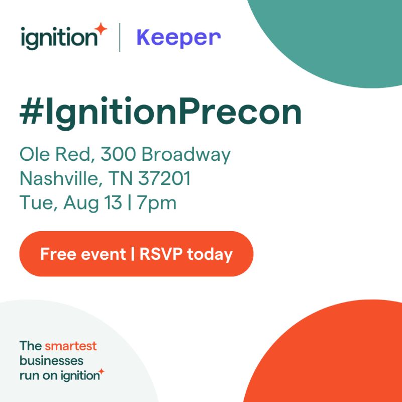 Will we see you at hashtag#XeroCon2024 in Nashville? 🎉 

XeroCon is just over a week away... we can't wait! But before the conference officially kicks off, Keeper is excited to partner with Ignition for their highly-anticipated Precon Party. 

Join us for a night of games,