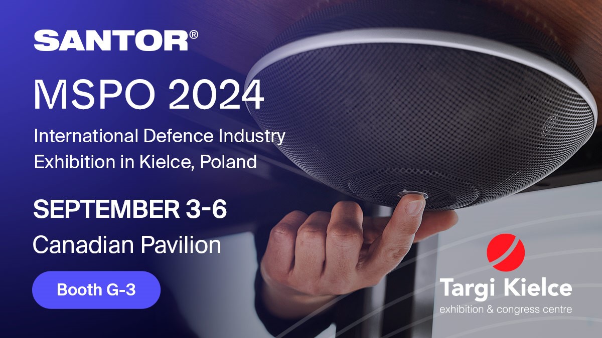 santor_security's tweet image. 🚀 Excited to announce that Santor® will be exhibiting at MSPO 2024 in Kielce, Poland! 
Join us from September 3-6 at the Canadian Pavilion, Stand G-3, to discover the HARP® Speech Privacy Systems! 🌍 

#MSPO2024 #Santor #VoiceProtection #DefenseTech #TargiKielce
