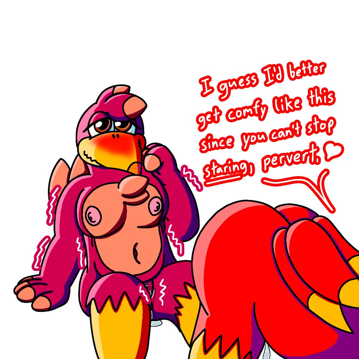 Naughtyblitz64's tweet photo. Kazooie giving a great view to a friend who wishes to stay anonymous~❤️ https://t.co/kL3hI1CFQ9