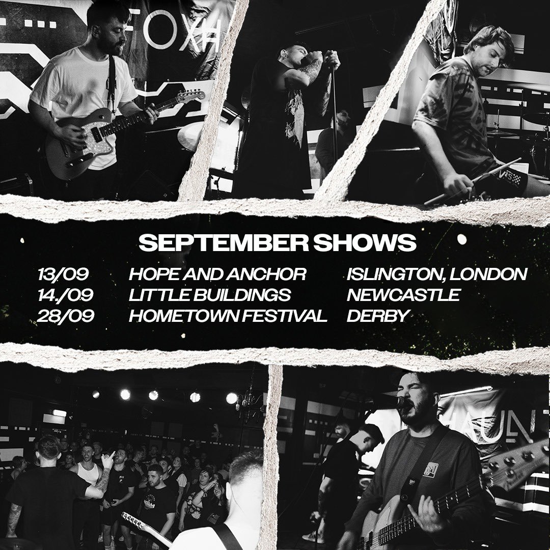 UPCOMING LIVE SHOWS 

13th Sept - Islington, London
14th Sept - Newcastle 
29th Sept - Hometown Fest, Derby

Make sure you grab your tickets whilst you can, we’re super stoked to be performing live across the UK with some incredible artists.

🔗 linktr.ee/foxhaunt