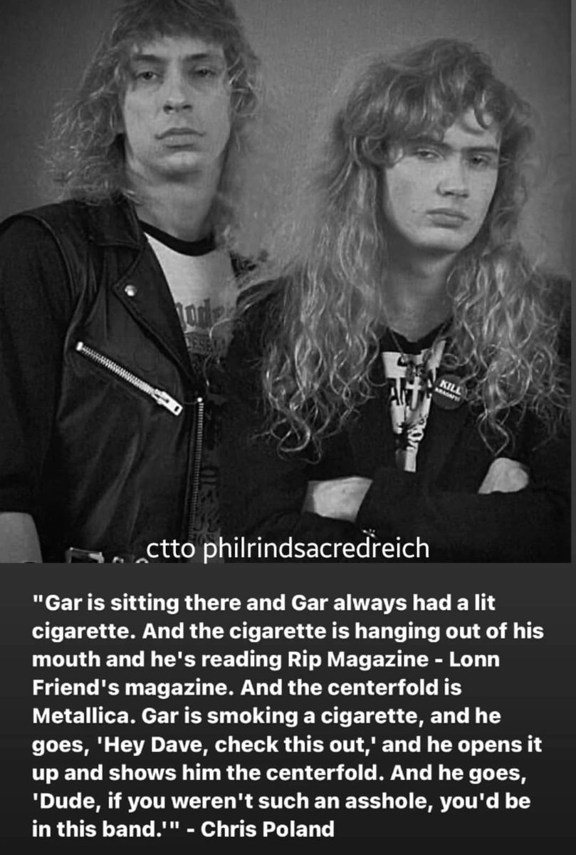 ZombiPSlayer666's tweet image. Dunno if actually true, but if so, god damn, Gar!!! 😂😂😂😂🤣🤣
#GarSamuelson #megadeth #Metallica