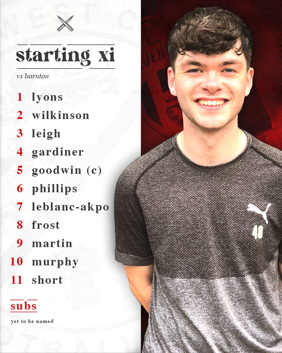 Alsager Town (@alsagertown_fc) on Twitter photo Your 𝐒𝐭𝐚𝐫𝐭𝐢𝐧𝐠 𝐗𝐈 to face
<a href="/BarntonFC/">Barnton AFC</a>. 📋
▪️Leigh makes his debut
▪️Martin starts
▪️Short is back
#UpTheBullets | <a href="/Nwcfl/">The NWCFL ⚽️</a> | 👊 Your 𝐒𝐭𝐚𝐫𝐭𝐢𝐧𝐠 𝐗𝐈 to face
<a href="/BarntonFC/">Barnton AFC</a>. 📋
▪️Leigh makes his debut
▪️Martin starts
▪️Short is back
#UpTheBullets | <a href="/Nwcfl/">The NWCFL ⚽️</a> | 👊