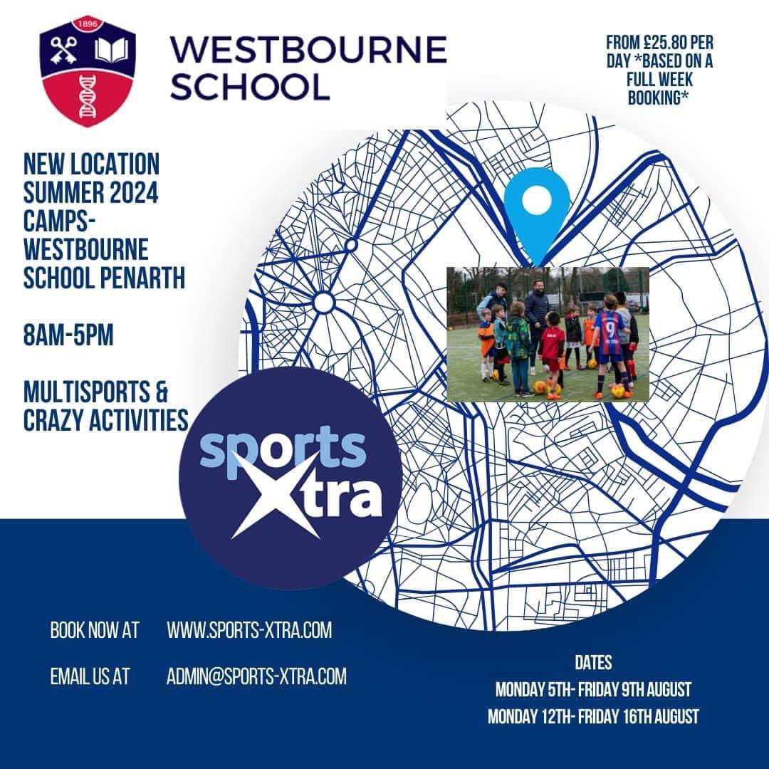 SportsXtraSW's tweet image. 🚨72 HOUR Flash Discount- Summer Camp Day at Westbourne School Penarth🚨
Use code: WESTBOURNE325 at checkout to get our incredible Crazy Activities, Multisports or Football Camps for £32.50 (RRP £39)
Go to sports-xtra.com to book now!