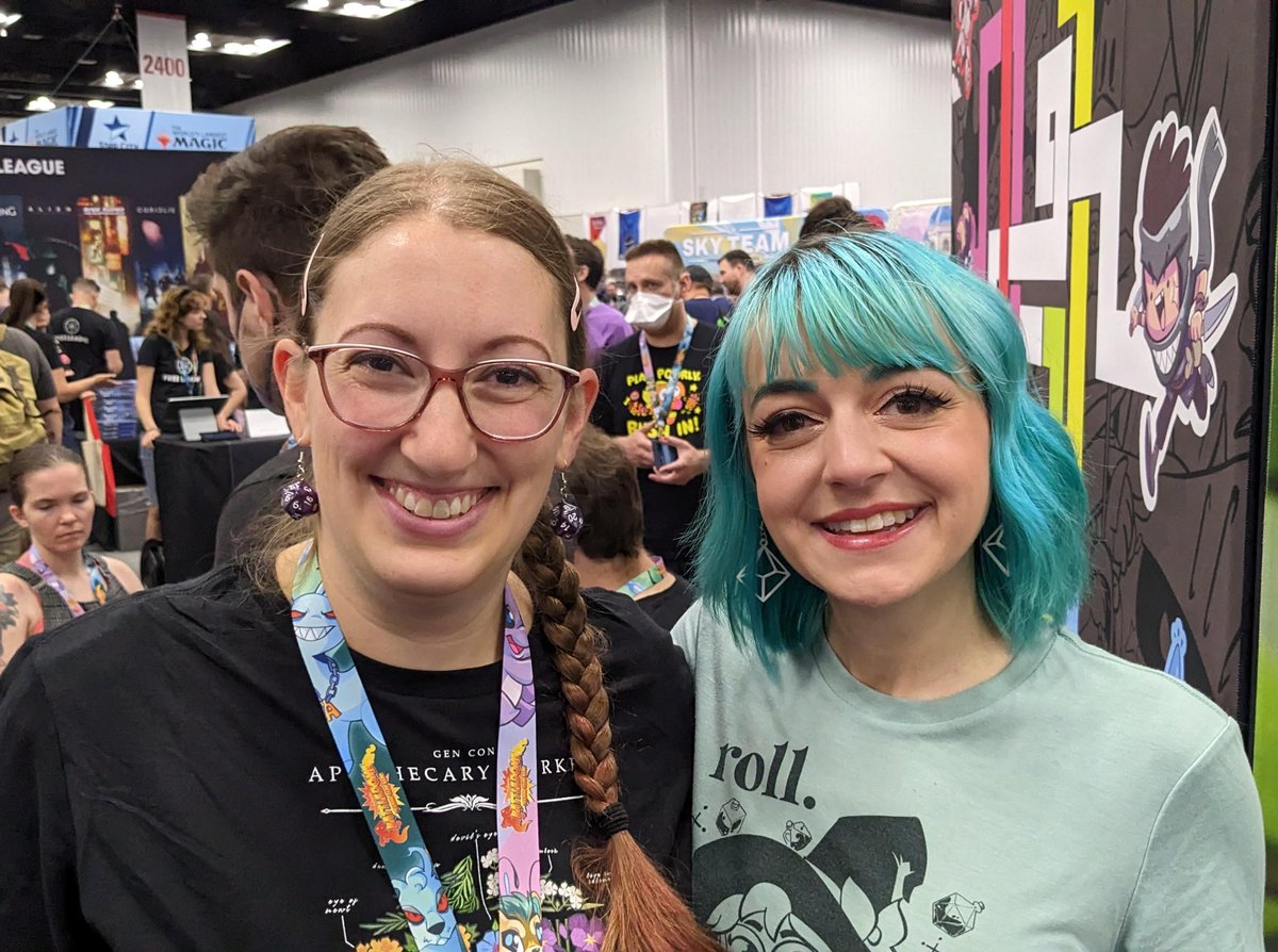 ashleyaroth's tweet photo. It was such a delight to meet @itsginnydi at GenCon! Our kids loved her too - they've watched some of her content and after meeting, my son said "I can cross off my list that I've met a famous Youtuber!"

Seriously, Ginny was kind, patient, funny and we feel luck to have met her. https://t.co/G7l80KPaZP