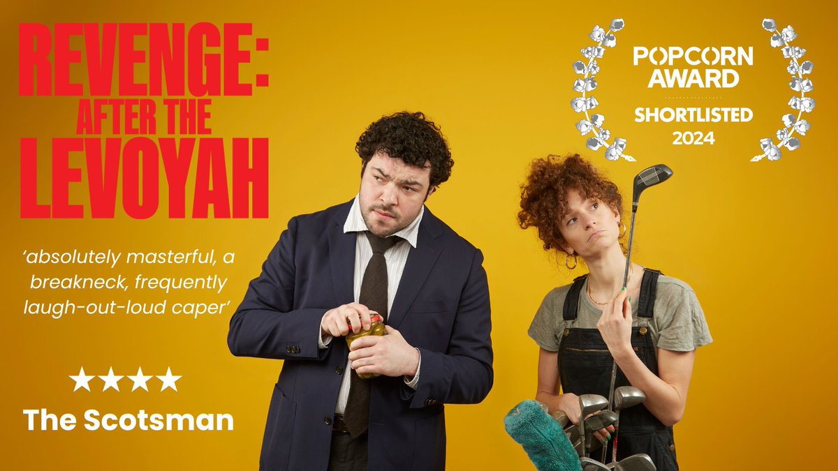 We are shlapping nachas!!! A DOUBLE mitzvah!

A ★★★★ review from The Scotsman, and we made it onto Popcorn Writer’s Award shortlist. It’s all in a day’s work

<a href="/TheScotsman/">The Scotsman</a> <a href="/ThePopcornGroup/">Popcorn Group</a> 
#EdFringe24 #UnleashYourFringe