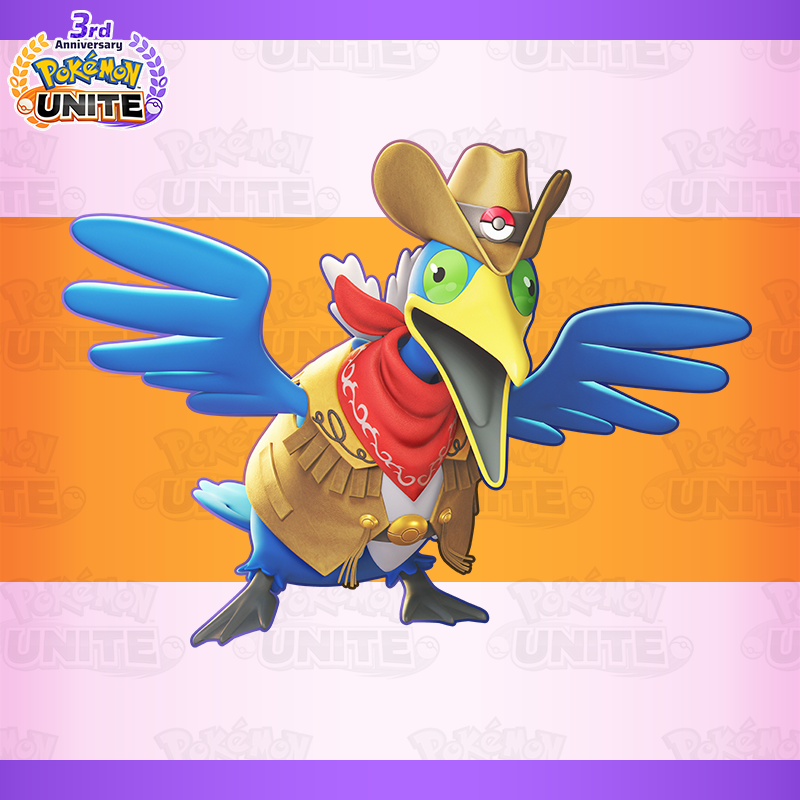 PokemonUnite's tweet photo. The Holowear that suits you is "Frontier Style : Cramorant" ✨

Share you results to through the share button, and you'll receive a rental Holowear and chance to win additional prizes! 🎁

https://t.co/gXDDeopZEc