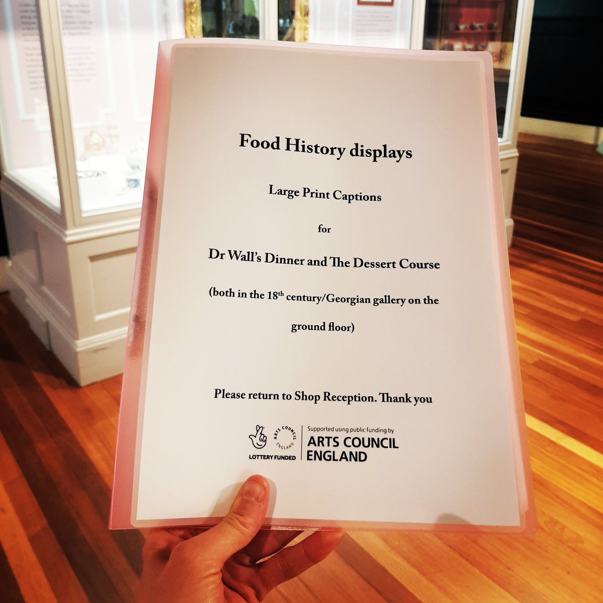 Just dropped at Reception. Brand new large print guide for our new #foodhist displays. Thanks <a href="/ace_national/">Arts Council England</a> for the support. Grab it for free on your next visit. See you soon!