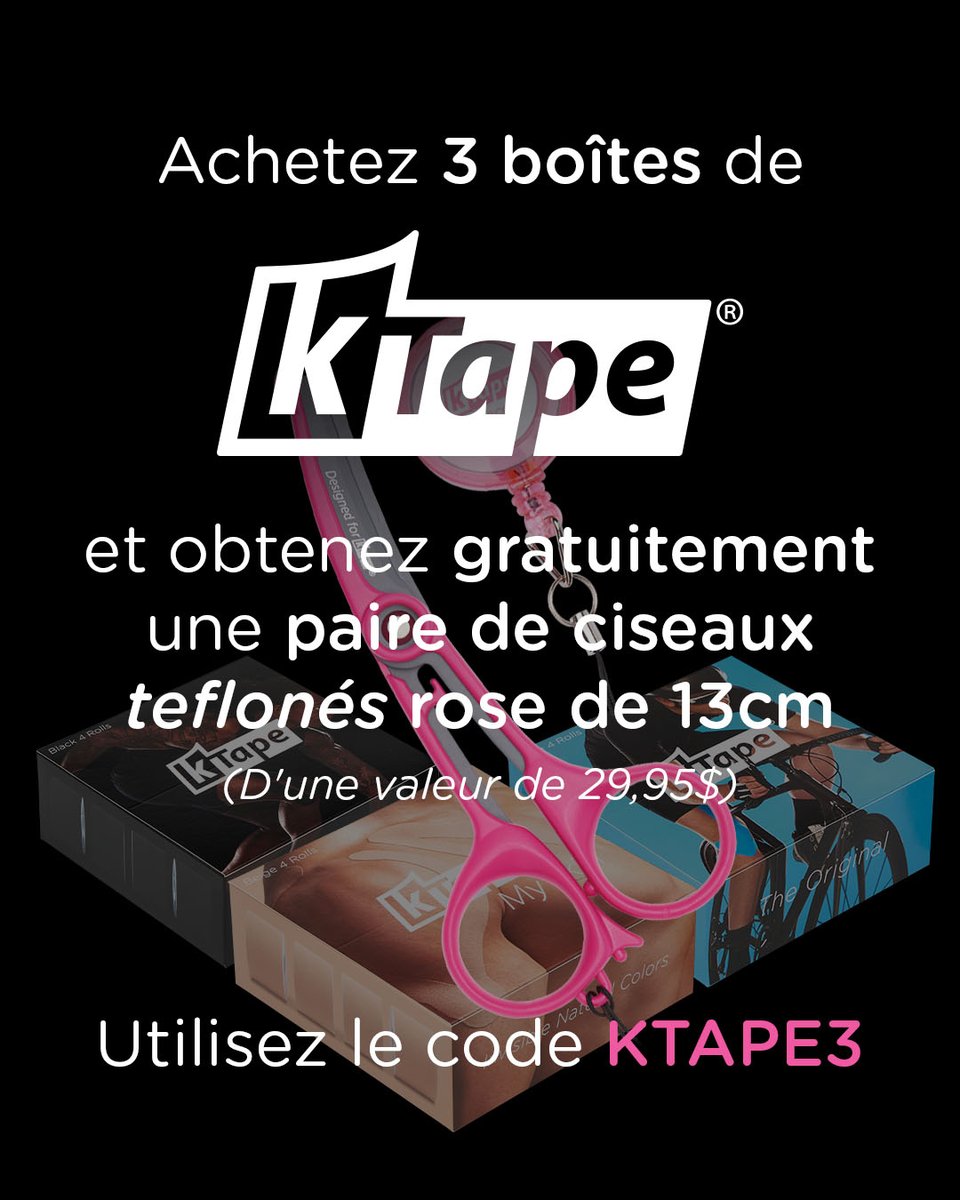🎉 Special Offer! 🎉 Order 3 boxes of K-Tape (any color) &amp; get a FREE pair of Pink 13cm teflon-coated K-Taping scissors! ✂️

Use code KTAPE3 at checkout.🛒

Limit of 1 per customer while supplies last. Valued at $29.95.

orthocanada.com/en/k-tape

#KTape #SpecialOffer  #Physio #RMT