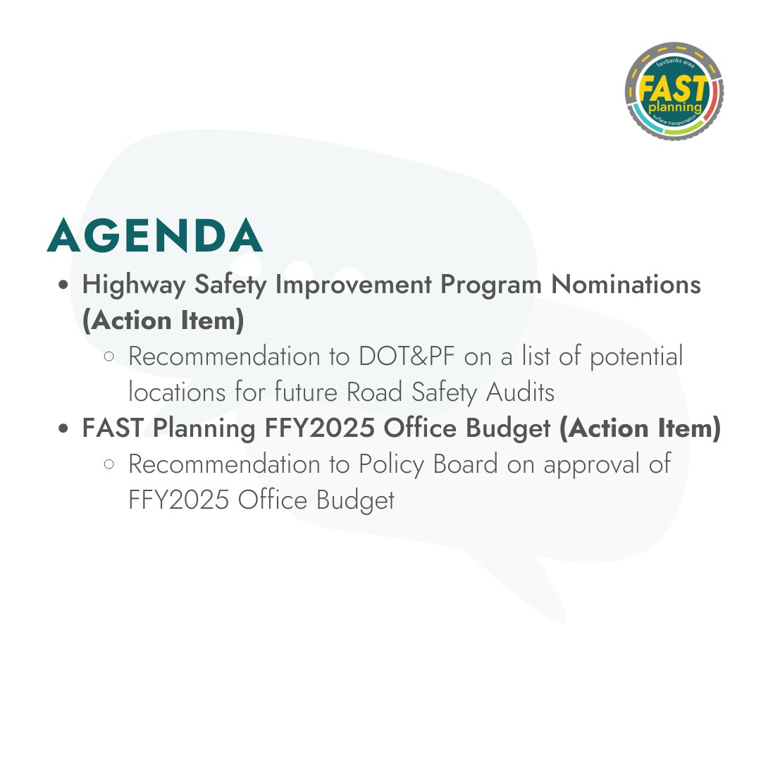 Today, our Technical Committee meets again! This time, for their regularly scheduled meeting on the first Wednesday of the month from 12-2 PM. Today's agenda is relatively short (swipe for details), but we appreciate your participation and hope that you'll join the conversation!