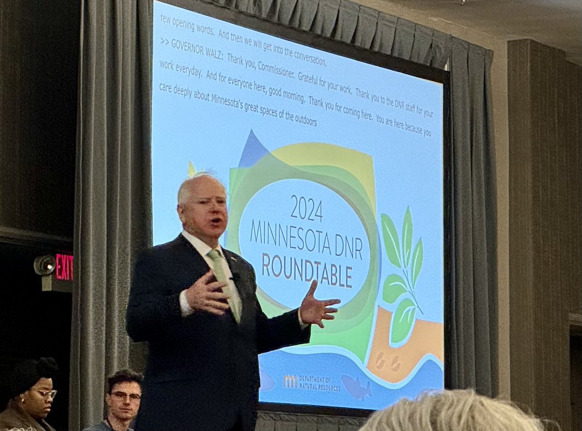 Did the governor who signed harvest limits on gars AND the most comprehensive native fish conservation legislation into LAW…

…just get put on the national ticket?

YES. Yes he did.
On climate change, natural resource management, conservation, <a href="/Tim_Walz/">Tim Walz</a> is LEGIT.