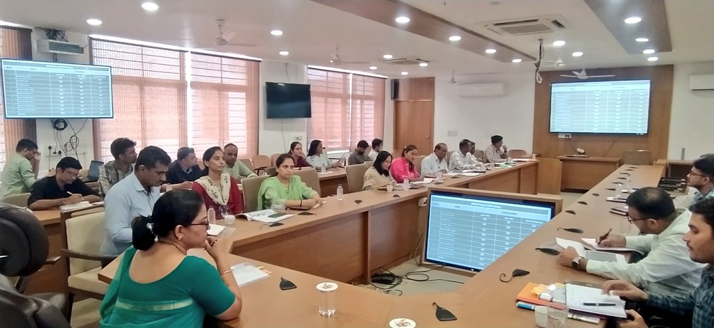 CollectorArv's tweet photo. મહેસુલી અધિકારીઓની માસિક સમીક્ષા મીટીંગ અંતગર્ત મહેસૂલી પત્રકોની માહિતી, #iRCMS, #RFMS, #iORA, #CMDASHBOARD રીપોર્ટ તથા પડતર અરજીઓ/પત્રકોનો નિકાલ સંદર્ભિત કામગીરીની સમીક્ષા સહ થયેલ કામગીરી રીવ્યુ કરી જરૂરી સૂચનો કર્યા. @CMOGuj
@revenuegujarat https://t.co/NipfnJJixY