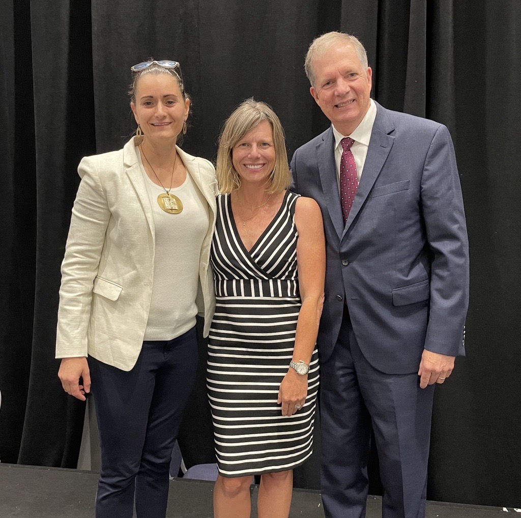 CISAgov's tweet photo. CISA Senior Advisor Cait Conley joined @NHSecretary David Scanlan at @NCSLorg to discuss positive use cases for generative AI in election security and how to defend against bad actors using the technology as we #Protect2024 for election security. https://t.co/xmrlkGYBTb