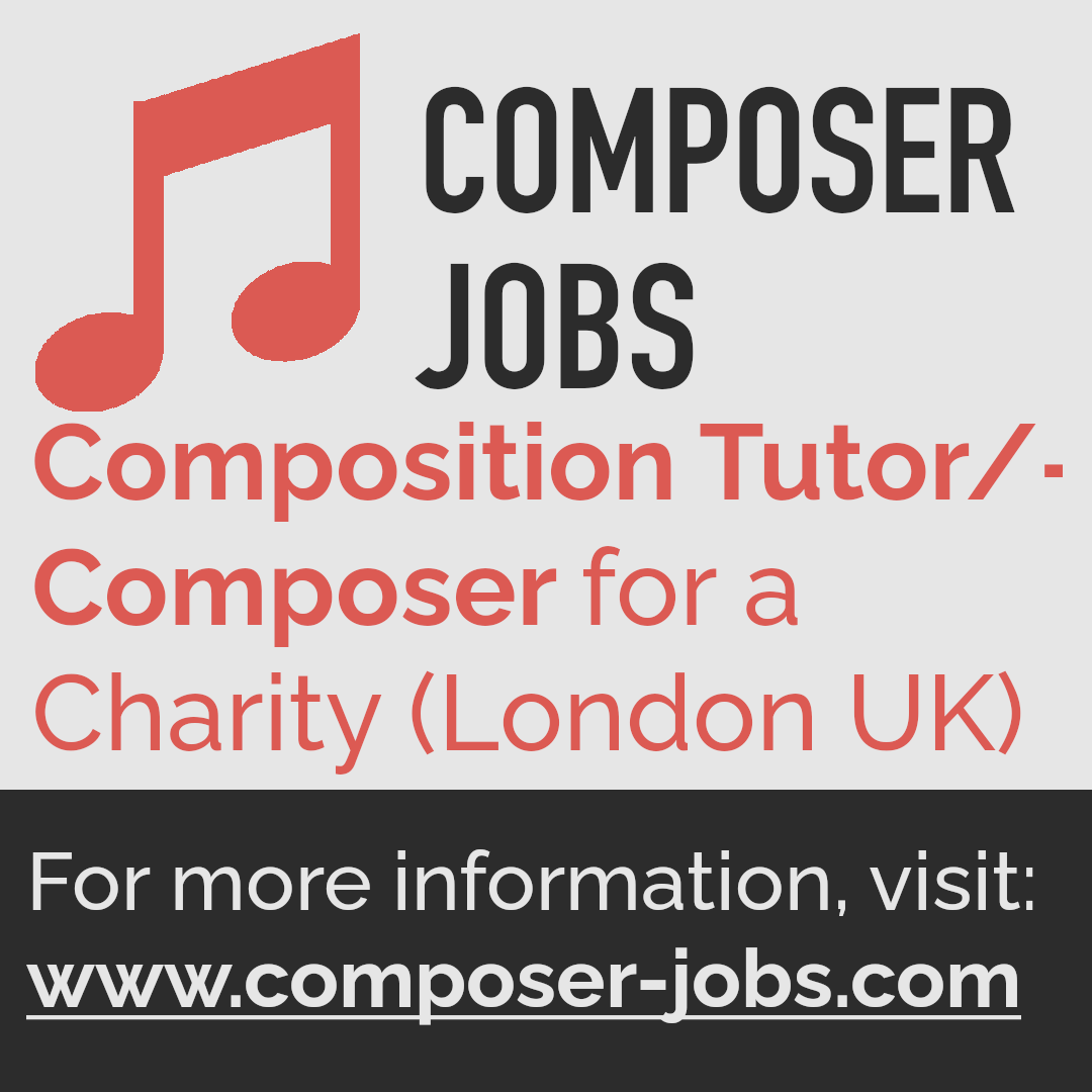 ComposerJobs's tweet photo. Looking for a Composer/Composition Tutor!

See https://t.co/rXzDbUDUBU for more information.

#ComposerJobs #Composer #ComposingJobs #MusicComposingJobs #MusicComposerJobs #MusicComposing #MusicComposer #MusicJobs #ComposerJob #MusicJob #MusicCreatives #ComposerLife https://t.co/5UMFr3lNiX