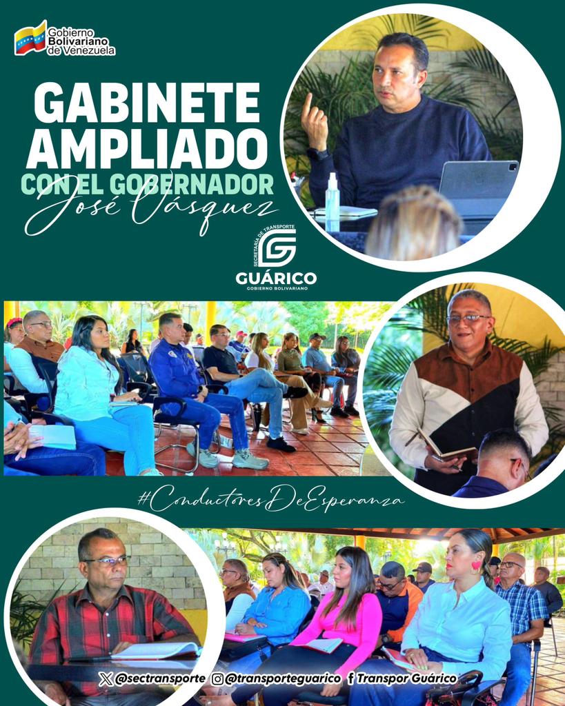 ¡Comprometidos con Guárico! ✨

El gobernador José Vásquez lideró una mesa de trabajo con el Gabinete de Gobierno Ampliado, donde evaluamos los logros alcanzados en nuestros municipios.

#ConductoresDeEsperanza 
#TransporteGuárico